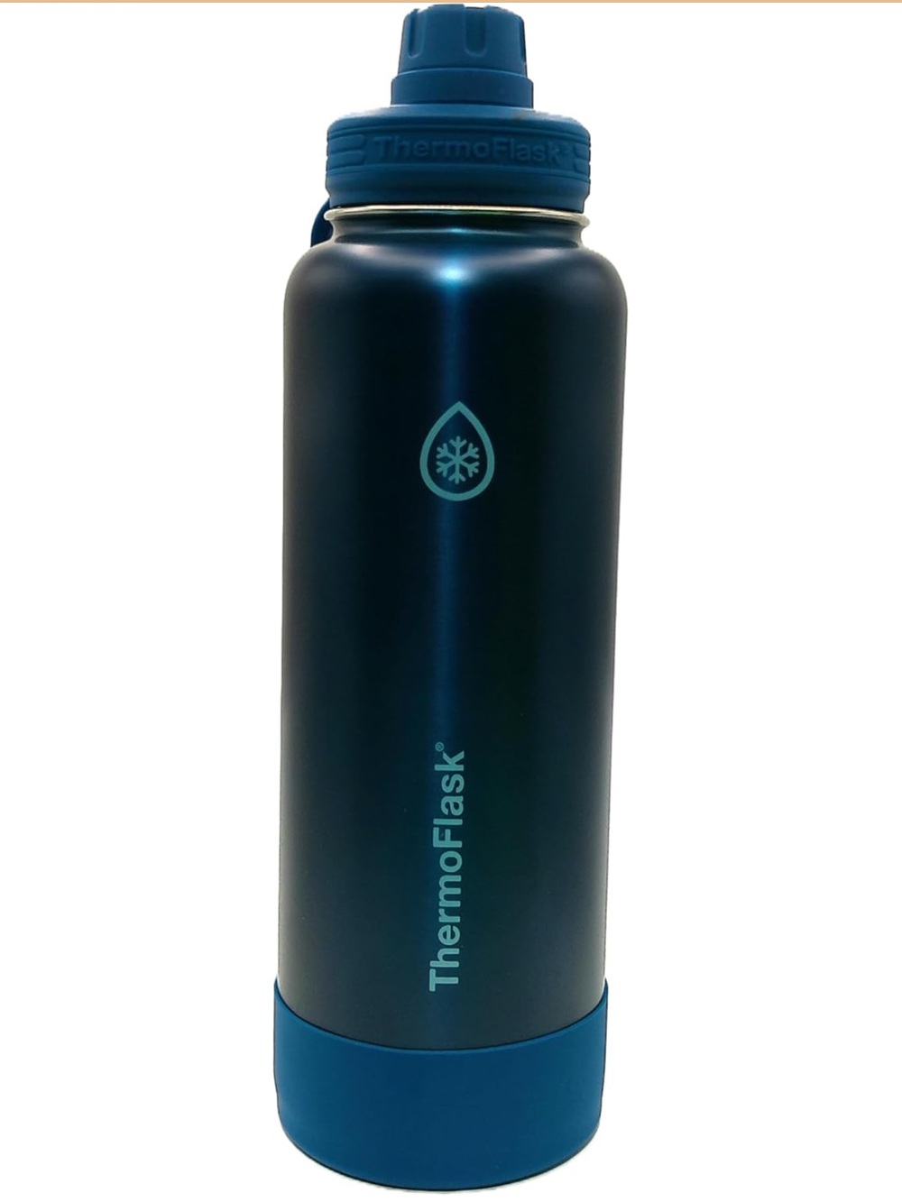 ThermoFlask Stainless Steel Water Bottle, 40 oz, 2-Pack (Silver/Blue Brushed) - Picture 5 of 6